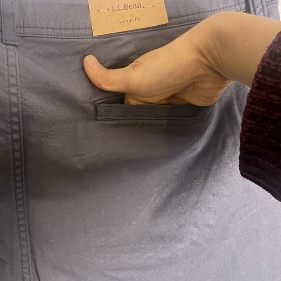 NWT L L Bean Women's Cropped Pants Gray Plus Sz 16 Organic Cotton Casual Outdoor - Picture 9 of 13